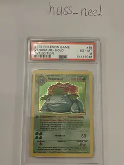 1999 POKEMAN CARD VENUSAUR - HOLO 1ST EDITION - Image 3