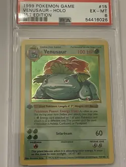 1999 POKEMAN CARD VENUSAUR - HOLO 1ST EDITION - Image 4