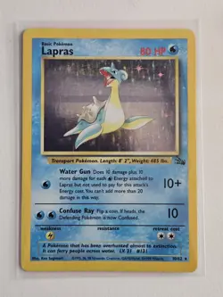 Lapras 10/62 Fossil Unlimited Holo Rare Pokemon Card - Image 1