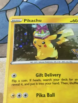 Pokemon TCG Pikachu Sword & Shield SWSH234 Holo Black Star Promo Card NM - Image 3