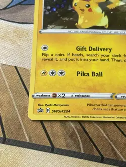 Pokemon TCG Pikachu Sword & Shield SWSH234 Holo Black Star Promo Card NM - Image 4