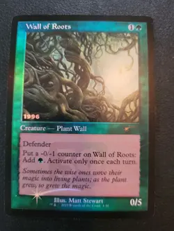 MTG Wall of Roots NM FOIL 30th Anniversary Promo 2023 - Image 1