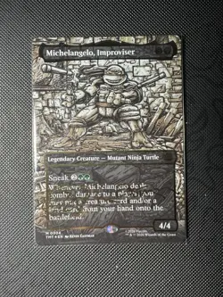 Michelangelo, Improviser(Borderless)(Gold-Stamped) Teenage Mutant Ninja Turtles - Image 1