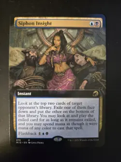 Siphon Insight NM EXTENDED ART Innistrad: Midnight Hunt MTG FREE SHIPPING - Image 1