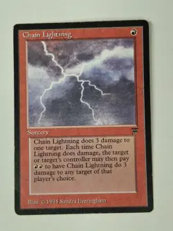 X1 Chain Lightning Legends Regular MTG LP Condition BB - Image 1