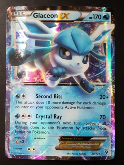 Glaceon EX 20/124 - Pokemon TCG XY Fates Collide Ultra Rare Holo - EXC/NM - Image 1