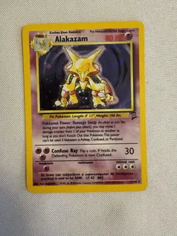 2000 Pokemon - Alakazam Holo Rare Unlimited - Base Set 2 - 1/130 - WOTC - Image 1