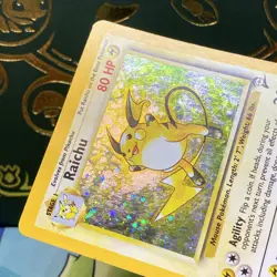 Pokemon TCG Raichu Holo Rare Base Set 2 (2000) 16/130 WOTC MP - Image 5