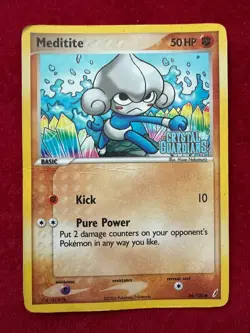 Pokemon TCG Meditate Reverse Foil 56/100, Crystal Guardian (MP) - Image 1
