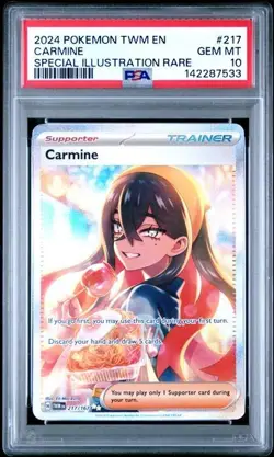PSA 10 Carmine 217/167 Pokemon Twilight Masquerade Special Illustration Rare - Image 1