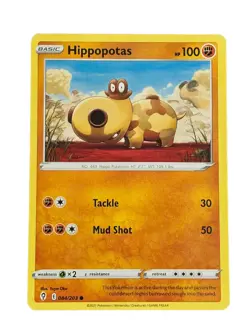 New: 2021 Pokemon TCG Hippopotas Evolving Skies 084 Regular Common - Image 1