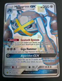 Pokemon Shiny Metagross GX 157a/145 Hidden Fates Ultra Ball Collection Promo NM - Image 1