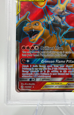2019 Pokemon S&M Cosmic Eclipse Charizard & Braixen GX #212 | TAG TEAM | PSA 8 - Image 4