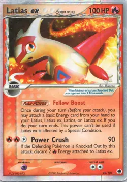 2006 EX - DRAGON FRONTIERS LATIAS Ex DELTA SPECIES RARE HOLO #95 - Image 1