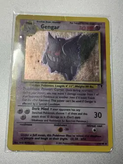 2002 Pokemon Legendary Collection GENGAR 11/110 Holo Card DMG WOTC - Image 1