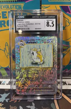 CGC 8.5 Raticate 2002 Legendary Collection 61/110 Reverse Holo Pokemon Card MINT - Image 1