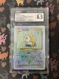 CGC 8.5 Raticate 2002 Legendary Collection 61/110 Reverse Holo Pokemon Card MINT - Image 3