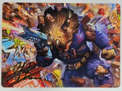 Magic: The Gathering TMNT 12/54 Art Series Zog, Triceraton Castaway Gold Stamped - Image 1