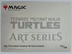 Magic: The Gathering TMNT 12/54 Art Series Zog, Triceraton Castaway Gold Stamped - Image 2