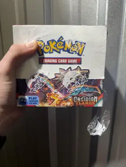 Pokemon TCG Obsidian Flames Booster Box 36 Packs Sealed Tear In Wrap - Image 1