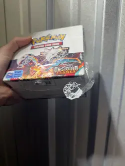 Pokemon TCG Obsidian Flames Booster Box 36 Packs Sealed Tear In Wrap - Image 2