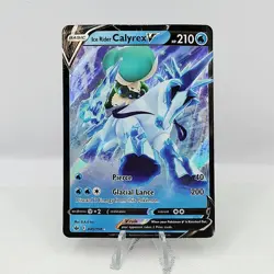 Pokemon TCG Pokemon Ice Rider Calyrex V Ultra Rare Holo - Image 1