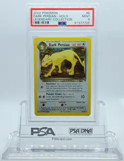 POKEMON LEGENDARY COLLECTION DARK PERSIAN #6 HOLO PSA 9 MINT #41377725 - Image 1