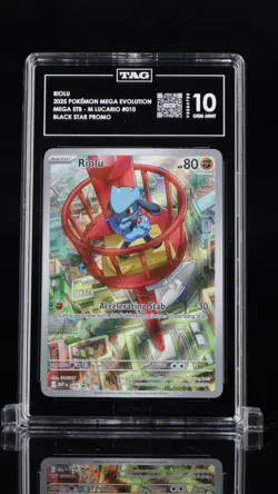Pokemon Illustration Rare Riolu Black Star Promo #010 Graded TAG 10 Gem Mint - Image 1