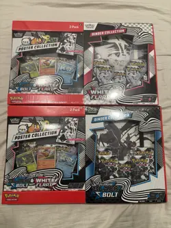 Black Bolt and White Flare Poster + Binder collection sam’s Club Bundle - Image 1
