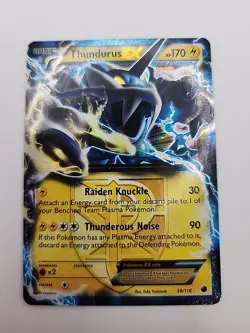 Thundurus EX (Team Plasma) 38/116 Pokemon TCG Plasma Freeze Holo - Image 1