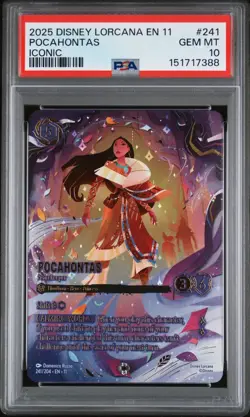 💎POP 4 ICONIC POCAHONTAS PEACEKEEPER EN 11 PSA 10 #241 DISNEY LORCANA - Image 1