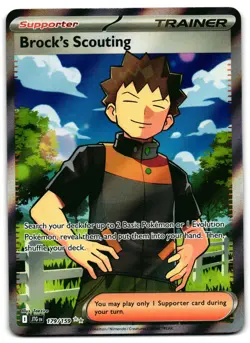 Brock's Scouting 179/159 - Journey Together Ultra Rare Pokemon TCG - LP Card - Image 1
