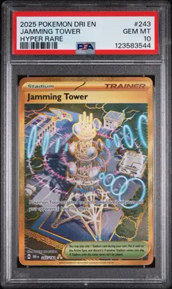 Pokemon Destined Rivals Jamming Tower Hyper Rare Card 243/182 PSA 10 GEM MT - Image 1