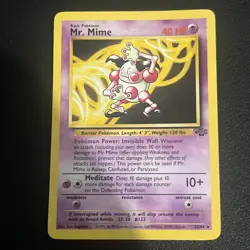 Mr. Mime 22/64 Non Holo Jungle Set Rare Pokemon Card WOTC LP great condition - Image 3