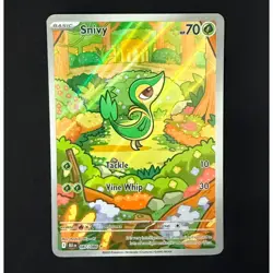 Snivy 087/086 Sv: Black Bolt Illustration Rare Full Art Holo Pokemon Card NM - Image 2
