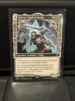 Halvar, God of Battle (Showcase) #299 (NM) Kaldheim KHM Magic MTG - Image 1