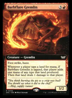 Barbflare Gremlin (borderless) Duskmourn Mythic Relics - Image 1