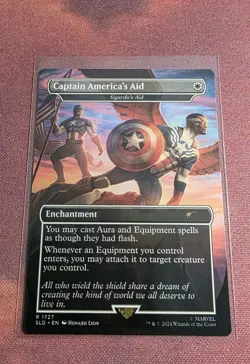 MTG Captain America's Aid (Sigarda's Aid) | Secret Lair Non-Foil | NM/Mint - Image 1