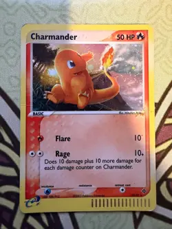 Charmander Holo Secret Rare 98/97 Pokemon English E-series Heavily Played - Image 3