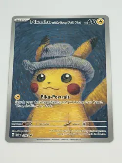 Pikachu with Grey Felt Hat SVP 085 Black Star Promo Van Gogh Pokemon Card NM - Image 1
