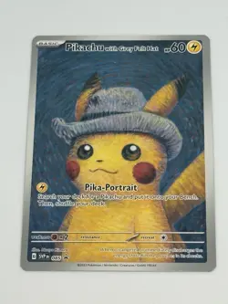 Pikachu with Grey Felt Hat SVP 085 Black Star Promo Van Gogh Pokemon Card NM - Image 2
