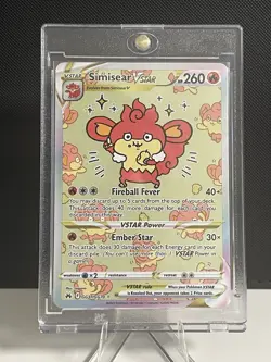 Pokemon Simisear VSTAR GG37/GG70 Crown Zenith Galarian Gallery Holo Ultra Rare - Image 1
