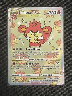 Pokemon Simisear VSTAR GG37/GG70 Crown Zenith Galarian Gallery Holo Ultra Rare - Image 3