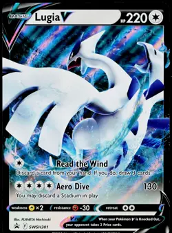 Lugia V SWSH301 Holofoil Jumbo Promo Sword & Shield Pokemon Near Mint - Image 1