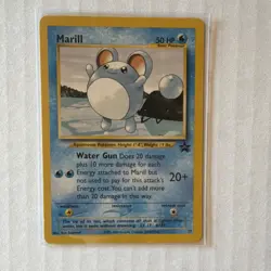 Pokemon Marill Promo Black Star 50 HP Water Gun #29 Regular Vintage English - Image 1