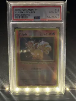Vulpix #14 Rare PSA 10 - 2016 Pokemon XY Evolutions Reverse Foil Rev Holo - Image 2