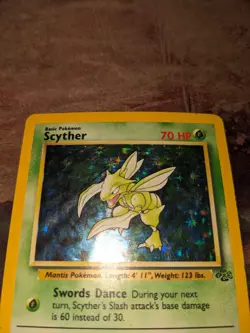 Pokemon TCG Scyther Jungle 10/64 Holo Unlimited Holo Rare - Image 2