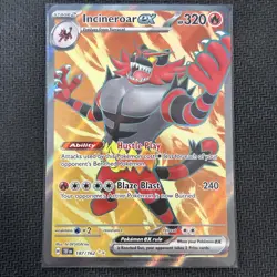 Pokemon TCG Incineroar EX 187/162 Temporal Forces Ultra Rare Full Art - Image 1