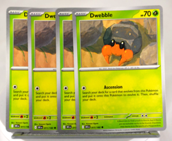 Pokemon TCG SV10 Destined Rivals Dwebble 011/182 Common x4 Playset - Image 1
