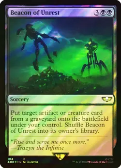 FOIL MTG Beacon Unrest Mandate of Abaddon Nurgles Conscription 40K Magic Card - Image 3